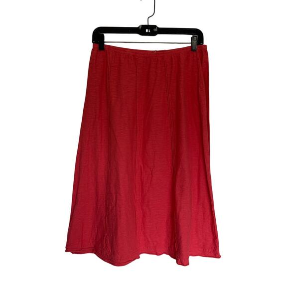 Cut Loose Linen Cotton Jersey Seamed Skirt - Picture 2 of 4